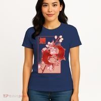 Japanese Koi Fish And Cherry Blossoms Women's T-Shirt thumb 4