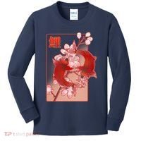 Japanese Koi Fish And Cherry Blossoms Kids Long Sleeve Shirt thumb 0