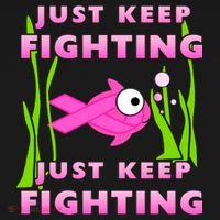 Just Keep Fighting Funny Breast Cancer Hoodie thumb 7