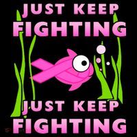 Just Keep Fighting Funny Breast Cancer Women's Hoodie thumb 2