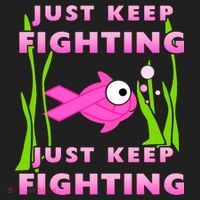 Just Keep Fighting Funny Breast Cancer Hat thumb 2