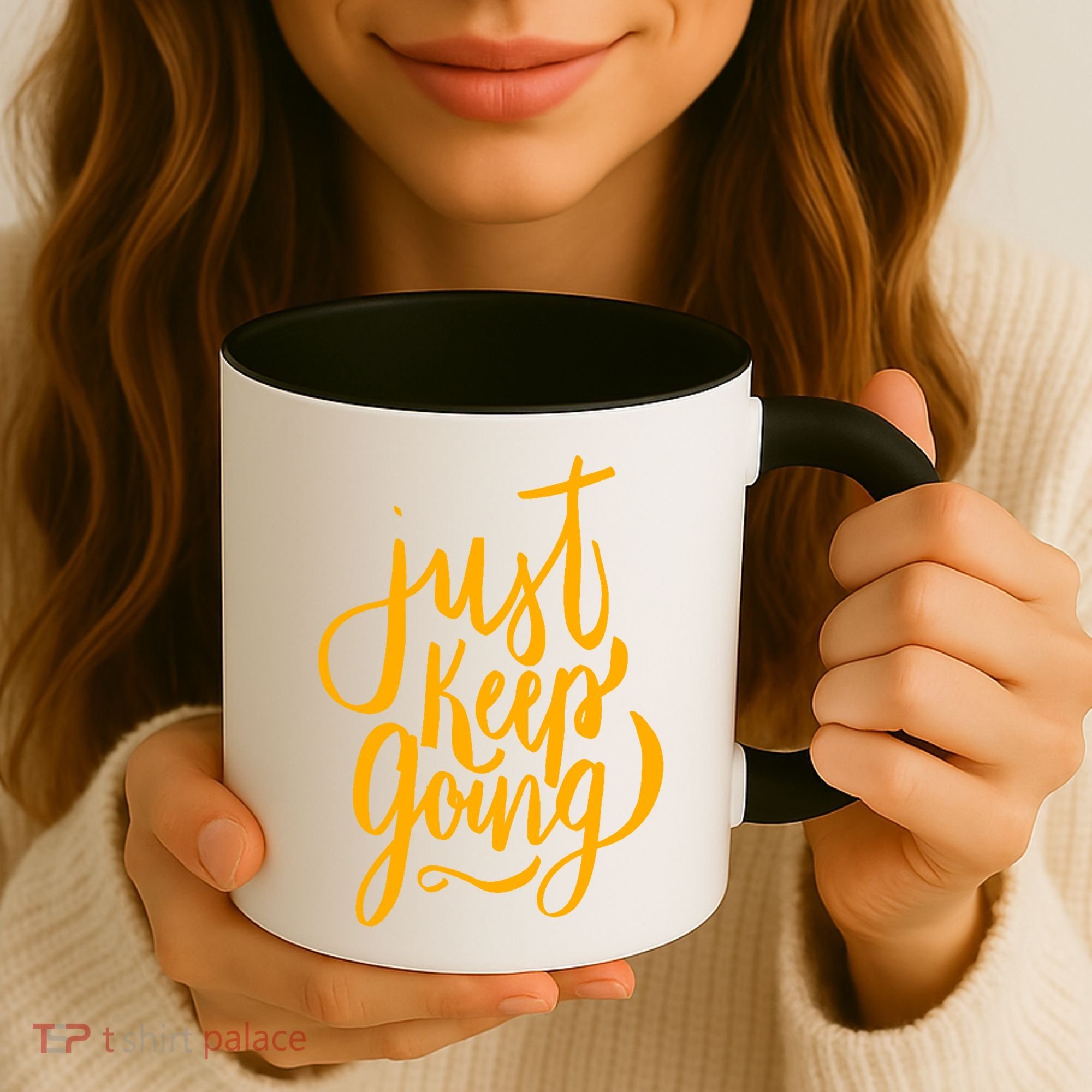 Just Keep Going Motivational Quote Coffee Mug