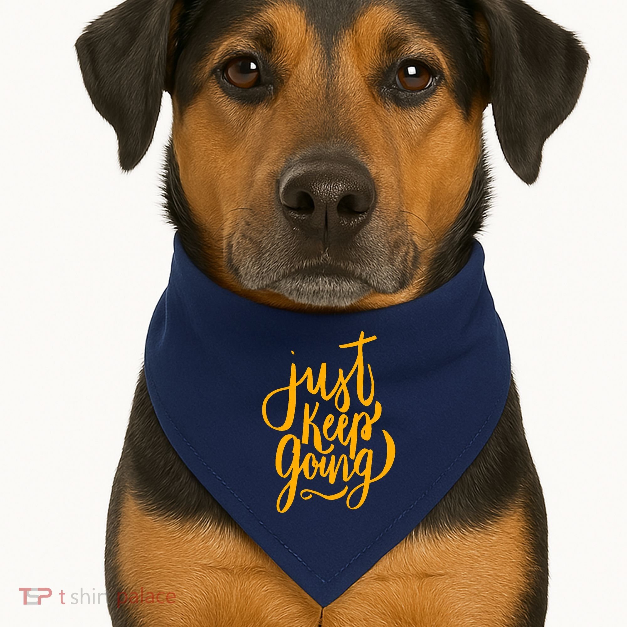 Just Keep Going Motivational Quote USA-Made Doggie Bandana