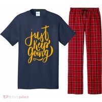 Just Keep Going Motivational Quote Pajama Set thumb 0