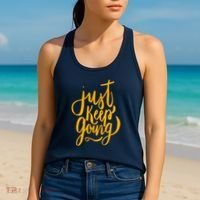 Just Keep Going Motivational Quote Women's Tank Top thumb 2