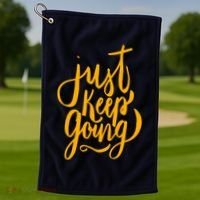 Just Keep Going Motivational Quote Golf Towel thumb 1