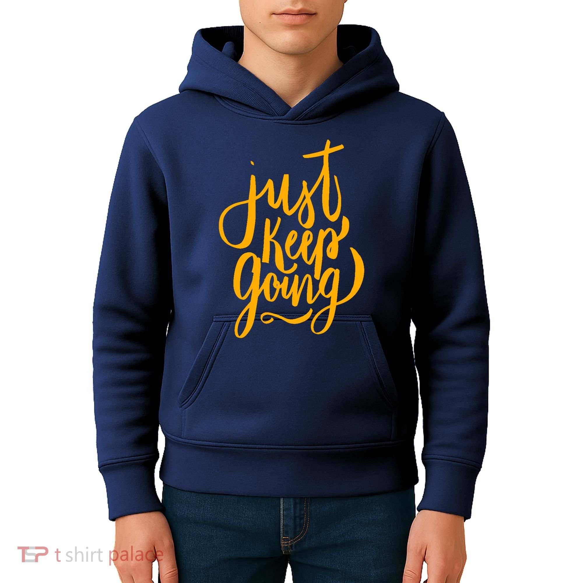 Just Keep Going Motivational Quote Kids Hoodie
