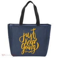 Just Keep Going Motivational Quote Tote Bag thumb 0