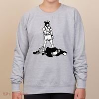 Jesus Knockout Grim Reaper X Jesus Conquers Death Boxing Women's Sweatshirt thumb 0