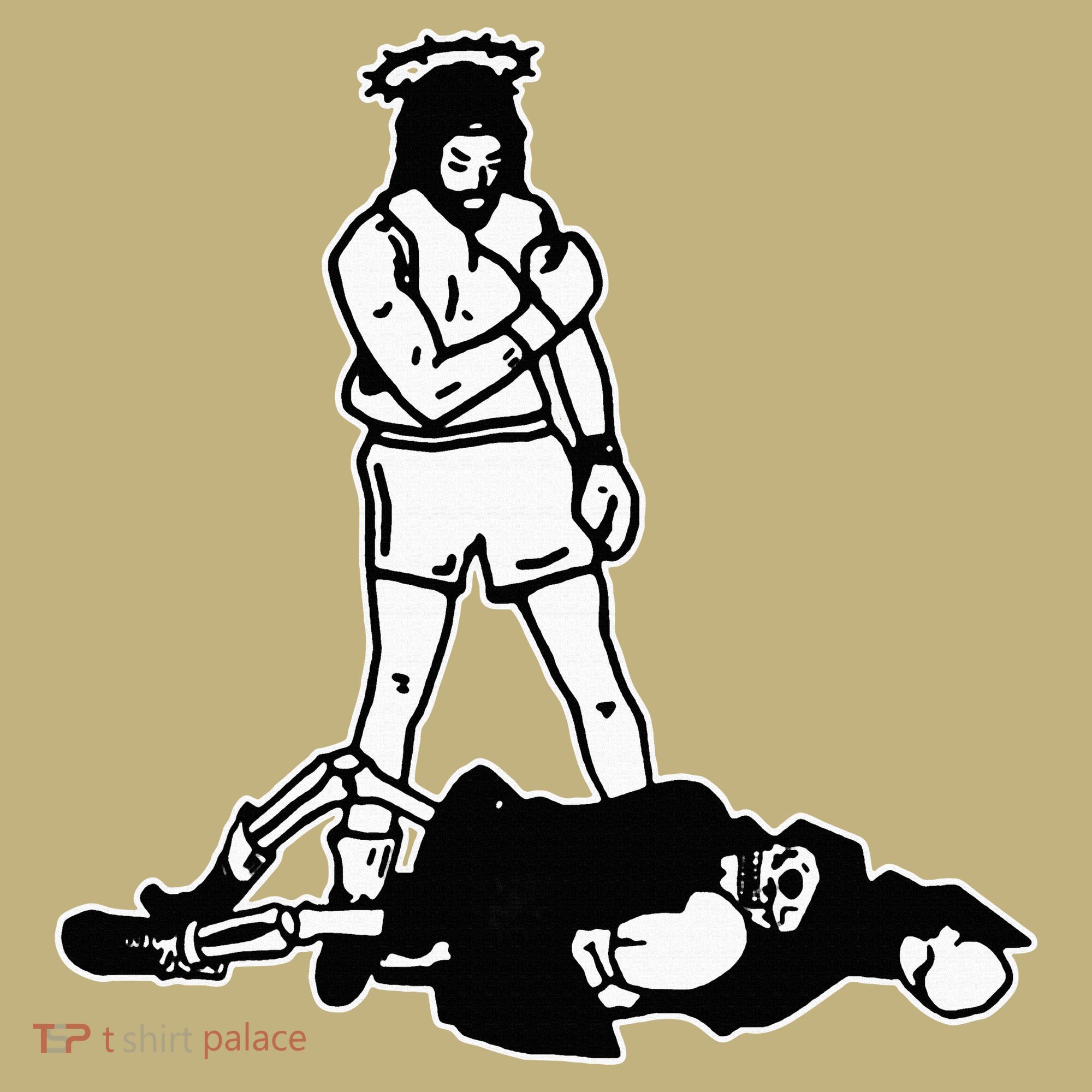 Jesus Knockout Grim Reaper X Jesus Conquers Death Boxing T-Shirt
