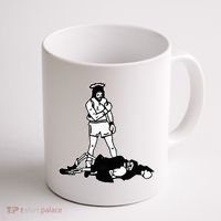 Jesus Knockout Grim Reaper X Jesus Conquers Death Boxing Coffee Mug thumb 1