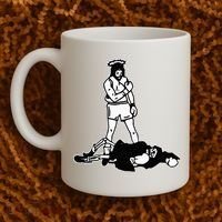 Jesus Knockout Grim Reaper X Jesus Conquers Death Boxing Coffee Mug thumb 2