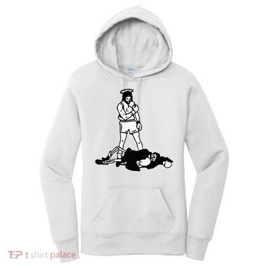Jesus Knockout Grim Reaper X Jesus Conquers Death Boxing Women's Hoodie