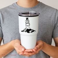 Jesus Knockout Grim Reaper X Jesus Conquers Death Boxing Tumbler thumb 2