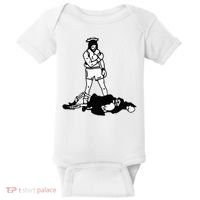Jesus Knockout Grim Reaper X Jesus Conquers Death Boxing Baby Bodysuit thumb 0