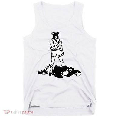 Jesus Knockout Grim Reaper X Jesus Conquers Death Boxing Tank Top