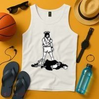 Jesus Knockout Grim Reaper X Jesus Conquers Death Boxing Tank Top thumb 4