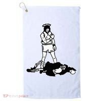 Jesus Knockout Grim Reaper X Jesus Conquers Death Boxing Golf Towel thumb 0