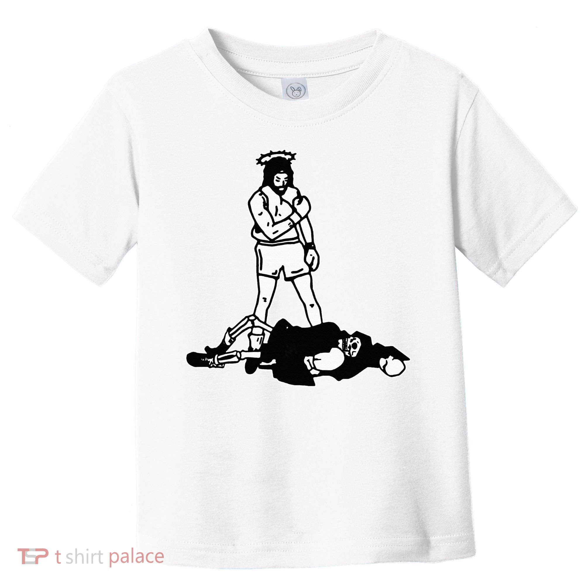 Jesus Knockout Grim Reaper X Jesus Conquers Death Boxing Toddler T-Shirt