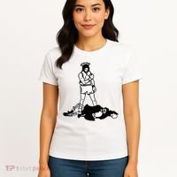 Jesus Knockout Grim Reaper X Jesus Conquers Death Boxing Women's T-Shirt thumb 4