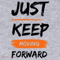 Just Keep Moving Forward Motivational Quote Women's Racerback Cropped Tank thumb 2