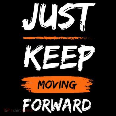 Just Keep Moving Forward Motivational Quote Stripe Pom Pom Beanie