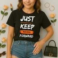 Just Keep Moving Forward Motivational Quote Comfort Colors Boxy T-Shirt thumb 2
