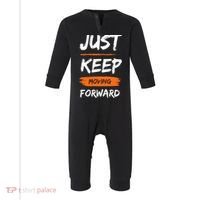 Just Keep Moving Forward Motivational Quote Infant Fleece One Piece thumb 0