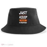 Just Keep Moving Forward Motivational Quote Sustainable Bucket Hat thumb 0