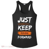 Just Keep Moving Forward Motivational Quote Ladies PosiCharge Competitor Racerback Tank thumb 0