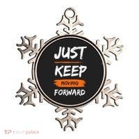 Just Keep Moving Forward Motivational Quote Ornament thumb 0