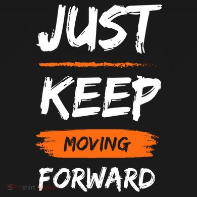 Just Keep Moving Forward Motivational Quote Ornament