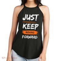 Just Keep Moving Forward Motivational Quote Women's Perfect Tri Rocker Tank thumb 2