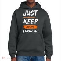 Just Keep Moving Forward Motivational Quote District V.I.T. Heavyweight Hoodie thumb 0