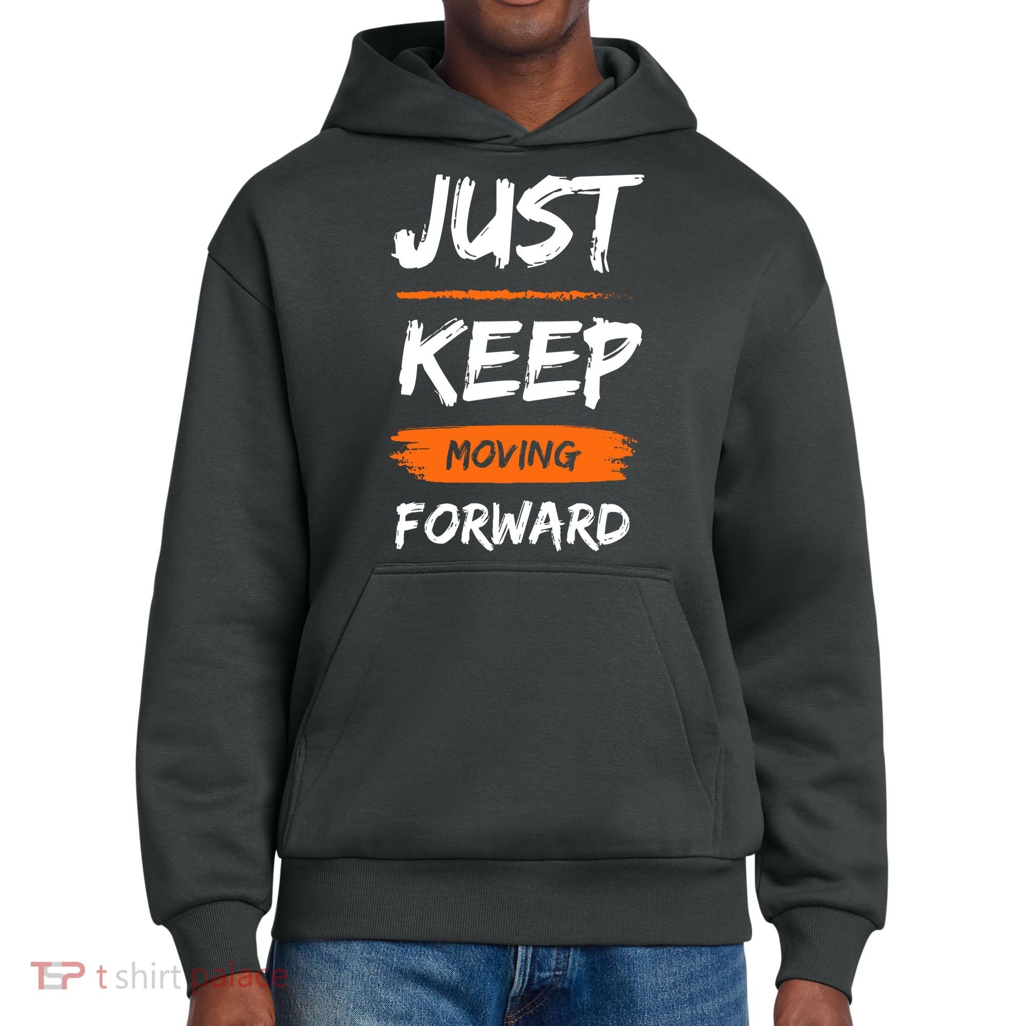 Just Keep Moving Forward Motivational Quote District V.I.T. Heavyweight Hoodie