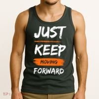 Just Keep Moving Forward Motivational Quote Tank Top thumb 3