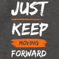 Just Keep Moving Forward Motivational Quote Vector Backpack thumb 2