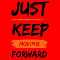 Just Keep Moving Forward Motivational Quote Santa Hat thumb 1