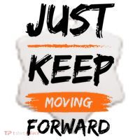 Just Keep Moving Forward Motivational Quote Ceramic Ornament thumb 2