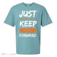 Just Keep Moving Forward Motivational Quote Sueded Cloud Jersey T-Shirt thumb 0