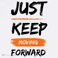 Just Keep Moving Forward Motivational Quote Comfort Colors Garment-Dyed Hooded Sweatshirt thumb 2