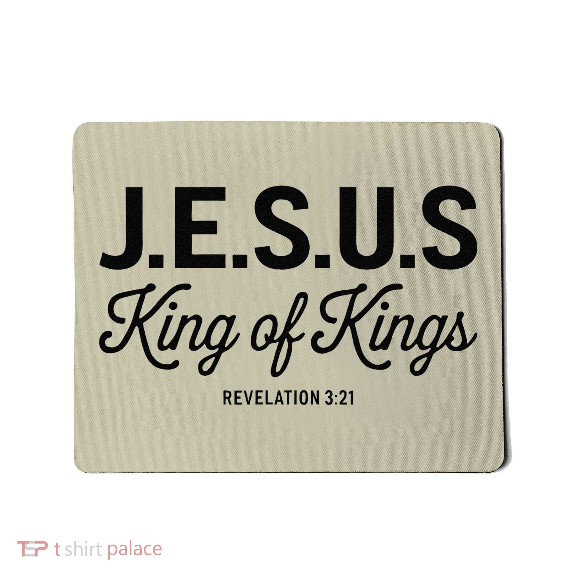 Jesus King Of Kings Revelation 3 21 Mousepad