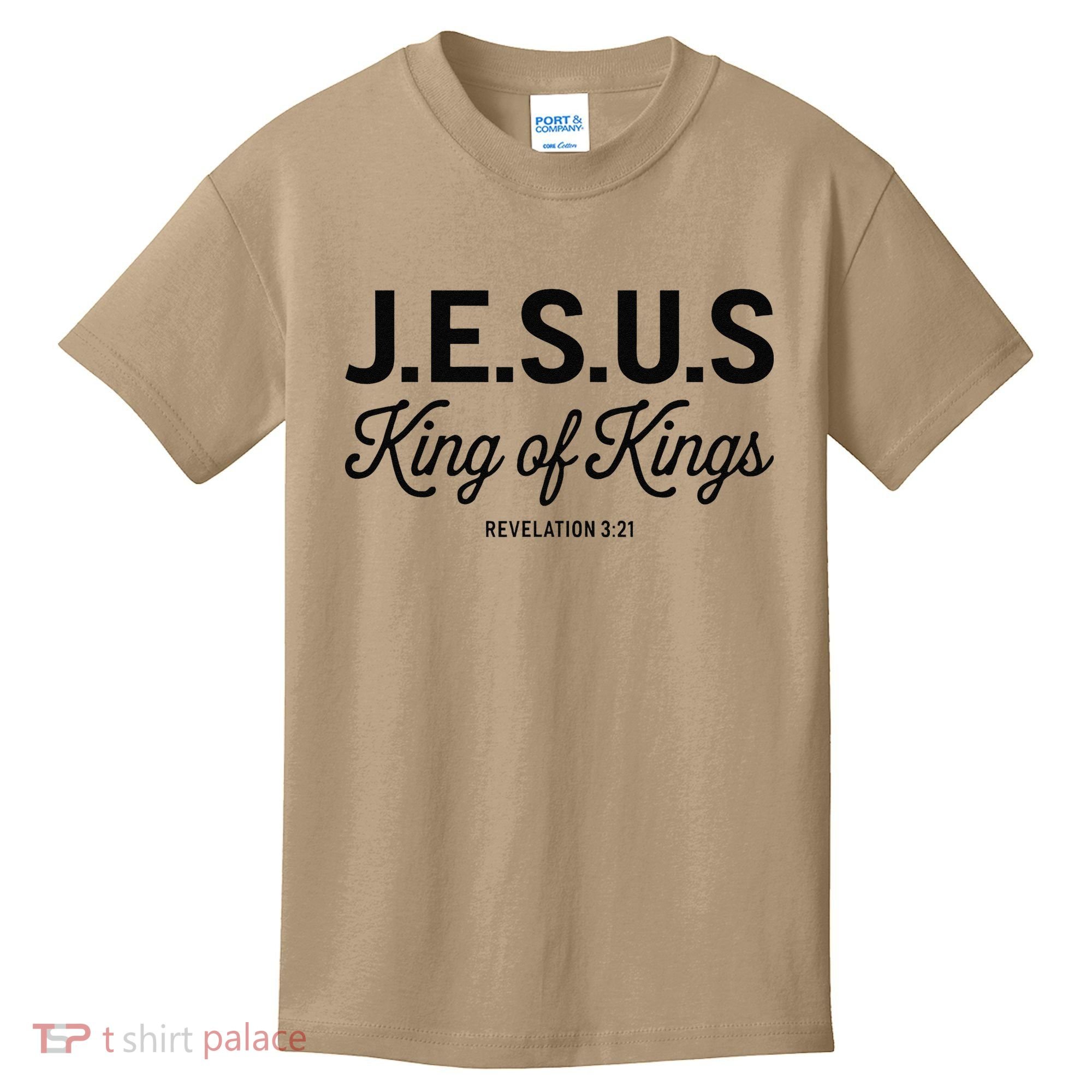 Jesus King Of Kings Revelation 3 21 Kids T-Shirt