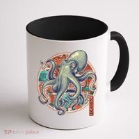Japanese Kracken Octopus Monster Coffee Mug thumb 1