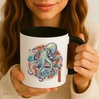 Japanese Kracken Octopus Monster Coffee Mug thumb 3