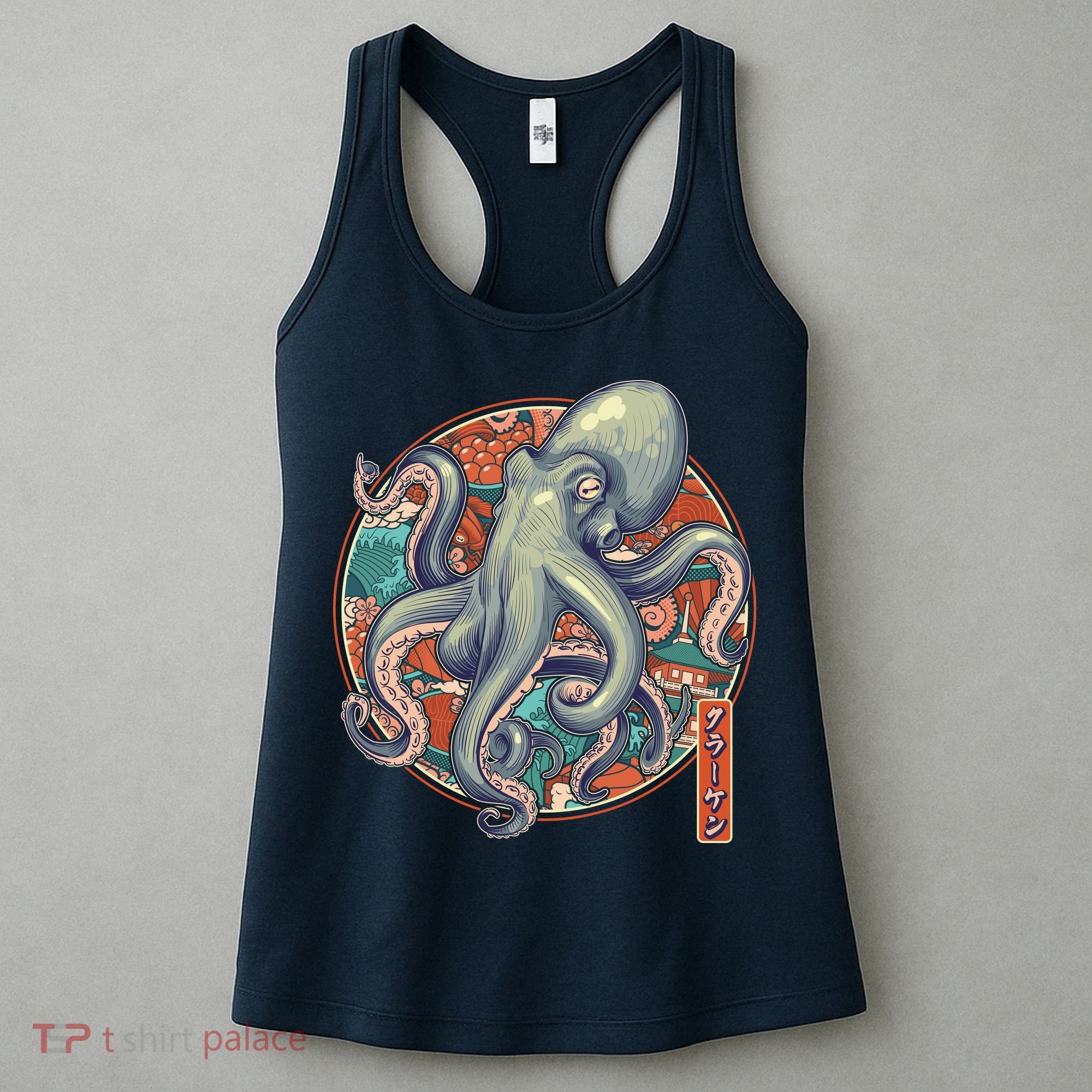 Japanese Kracken Octopus Monster Women's Tank Top