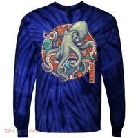Japanese Kracken Octopus Monster Tie-Dye Long Sleeve Shirt thumb 0