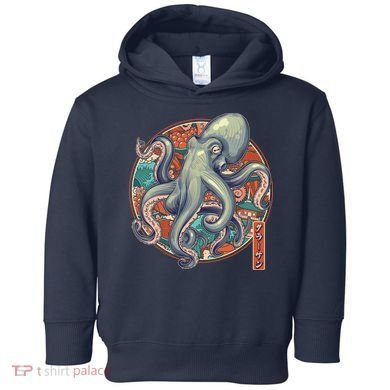Japanese Kracken Octopus Monster Toddler Hoodie
