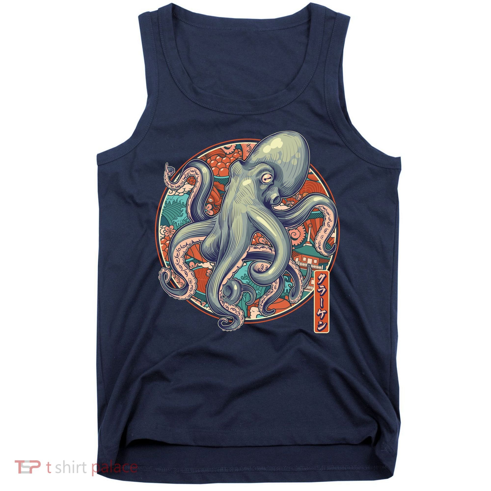 Japanese Kracken Octopus Monster Tank Top