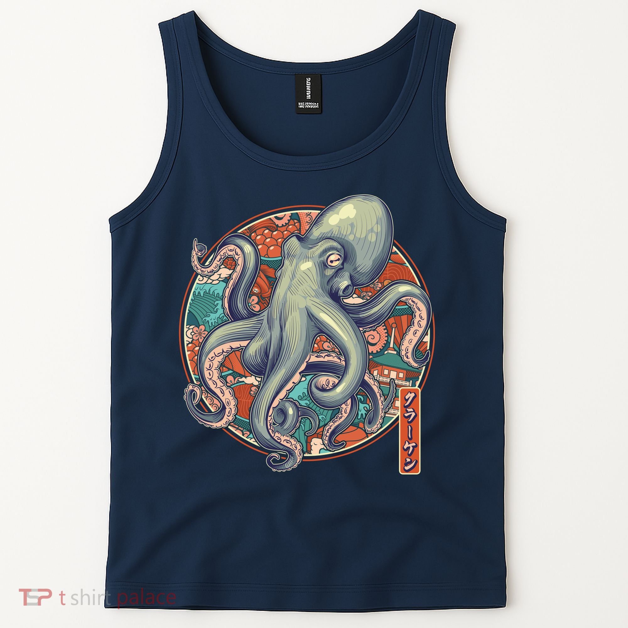 Japanese Kracken Octopus Monster Tank Top